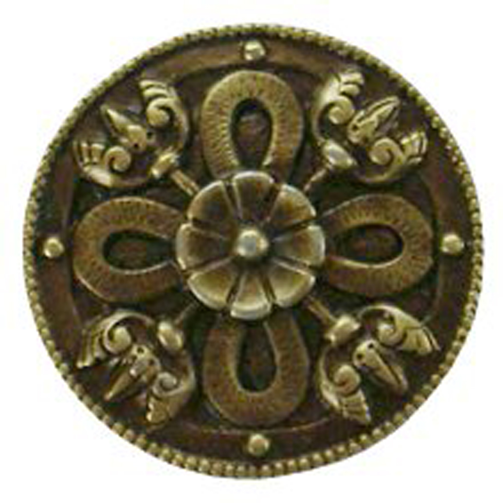 Notting Hill NHK-103-AB Celtic Shield Knob Antique Brass 